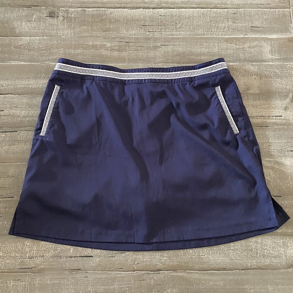 Lady Hagen‎ Golf Skort Size 16 Navy Blue Pockets Athletic Activewear Pickle Ball